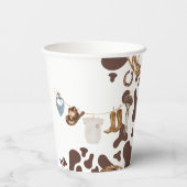 Cowboy Baby shower Papieren Bekers (Achterkant)
