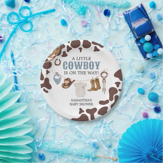 Cowboy Baby shower Papieren Bordje (Feest)