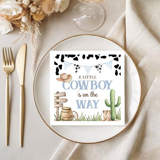 Cowboy Baby Shower Party Napkins Servet