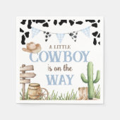 Cowboy Baby Shower Party Napkins Servet (Voorkant)