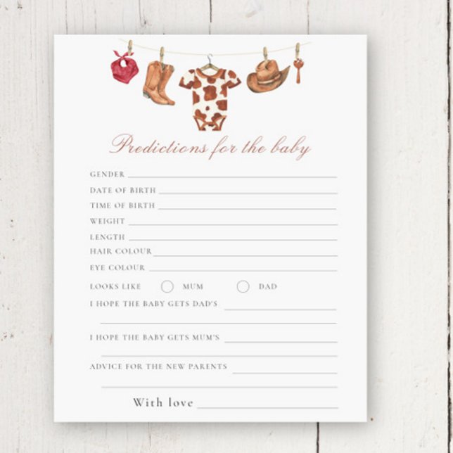 Cowboy baby shower - predictions and advice baby (Creator heeft geüpload)