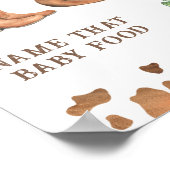 Cowboy baby shower Raad die babyvoeding Poster (Hoek)