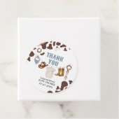 Cowboy Baby shower Ronde Bedankjes Labels (In situ)