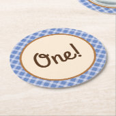 Cowboy Baby shower Ronde Kartonnen Onderzetter (Gebogen)