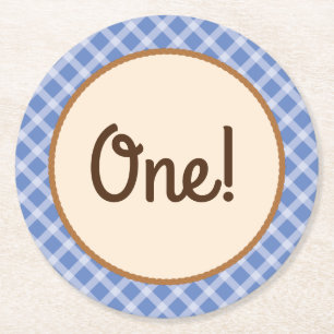 Cowboy Baby shower Ronde Kartonnen Onderzetter