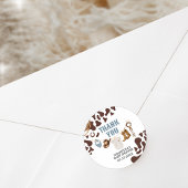 Cowboy Baby shower Ronde Sticker