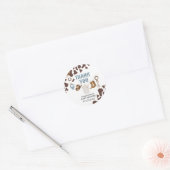 Cowboy Baby shower Ronde Sticker (Envelop)