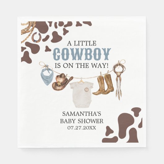 Cowboy Baby shower Servet (Voorkant)