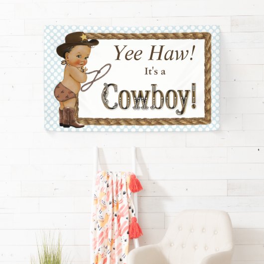 Cowboy Baby shower Spandoek (Insitu)