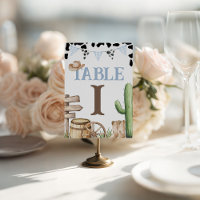 Cowboy Baby Shower Tafel Nummers