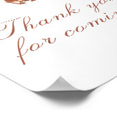 Cowboy baby shower Thank you for coming Poster (Hoek)