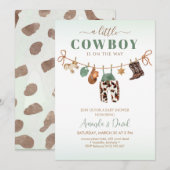 Cowboy Baby shower Uitnodiging (Voorkant / Achterkant)