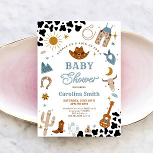 Cowboy Baby Shower Uitnodiging