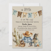 Cowboy Baby Shower Uitnodiging (Voorkant)