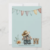 Cowboy Baby Shower Uitnodiging (Achterkant)
