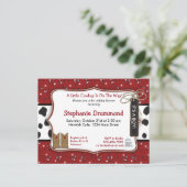 Cowboy Baby shower Uitnodiging in Red Bandana (Staand voorkant)