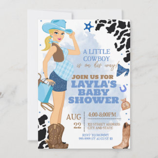 Cowboy Baby shower Uitnodiging Rodeo Uitnodiging