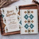 Cowboy Baby Shower-uitnodigingen | Zuidwest-Baby Kaart<br><div class="desc">Southwestern Cowboy Baby shower Invitation Ready to be personalized by you!</div>