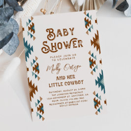 Cowboy Baby Shower-uitnodigingen | Zuidwest-Baby Kaart
