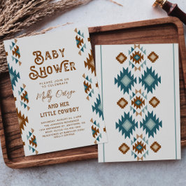 Cowboy Baby Shower-uitnodigingen | Zuidwest-Baby Kaart