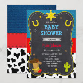 Cowboy baby shower verjaardag  kaart (Voorkant / Achterkant)