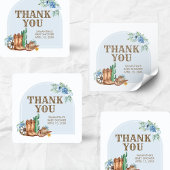 Cowboy Baby Shower Vierkante Sticker