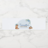 Cowboy Baby Shower Waterfles Etiket (Enkel label)