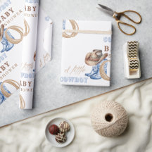 Cowboy Baby shower Waterverf Rustic