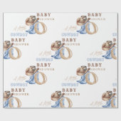 Cowboy Baby shower Waterverf Rustic Cadeaupapier (Vlak)