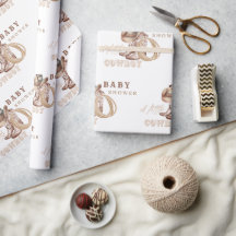 Cowboy Baby shower Waterverf Rustic