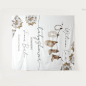 Cowboy Baby shower Welkomstbord. Wandkleed (Voorkant (horizontaal))