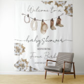 Cowboy Baby shower Welkomstbord. Wandkleed (In situ)