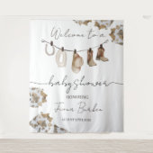 Cowboy Baby shower Welkomstbord. Wandkleed (Voorkant)