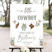 Cowboy-Baby shower Western Ronde Sticker