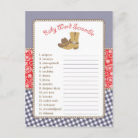 Cowboy Baby shower Word Scramble spel