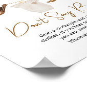 Cowboy Baby shower zeg geen Baby Poster (Hoek)