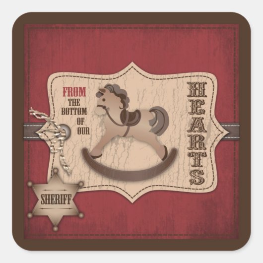 Cowboy Baby Square TY Sticker (Voorkant)