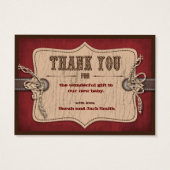 Cowboy Baby TY Gift Label 2 Visitekaartjes (Achterkant)