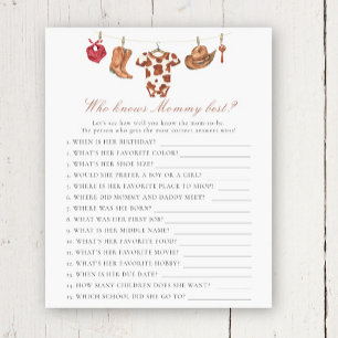 Cowboy babyshower - Wie kent mama het best
