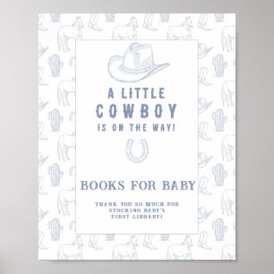Cowboy babyshowers voor babyboeken poster