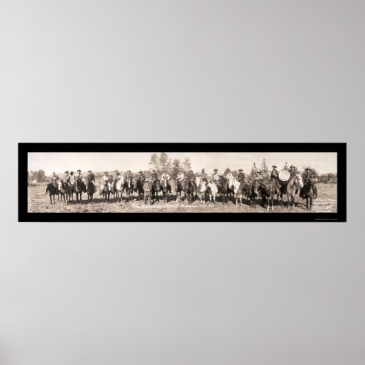 Cowboy Band Oregon Foto 1911 Poster (Voorkant)