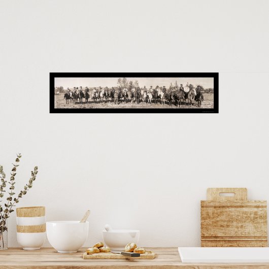 Cowboy Band Oregon Foto 1911 Poster (Keuken)