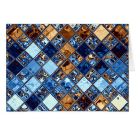 Cowboy Bandana Blue Mosaic Pattern