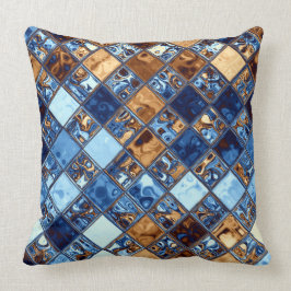 Cowboy Bandana Blue Mosaic Pattern Kussen