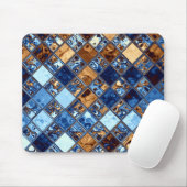 Cowboy Bandana Blue Mosaic Pattern Muismat (Met muis)