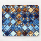 Cowboy Bandana Blue Mosaic Pattern Muismat (Voorkant)