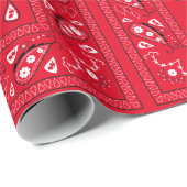 Cowboy Bandana Paisley Gift Wrap Cadeaupapier (Rol Hoek)