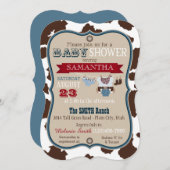 Cowboy Bandanna Jumper Baby shower Kaart (Voorkant / Achterkant)