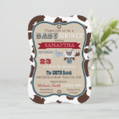 Cowboy Bandanna Jumper Baby shower Kaart (Staand voorkant)