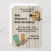 Cowboy BBQ en Square Dancce Party Kaart (Voorkant / Achterkant)